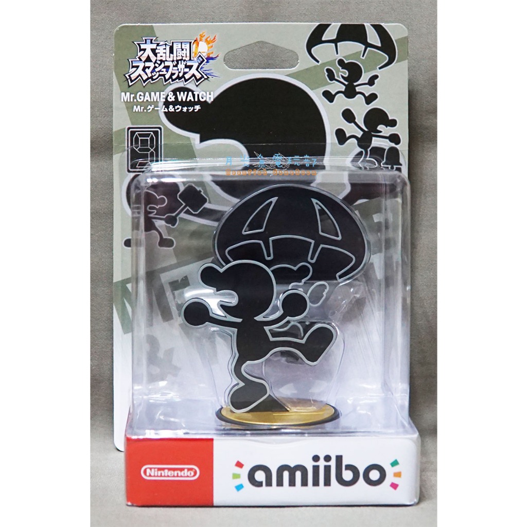 【月光魚 電玩部】全新現貨 amiibo Mr.GAME&amp;WATCH 影子 任天堂明星大亂鬥 Wii U 3DS NS