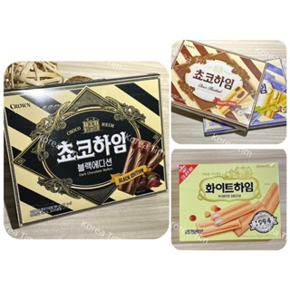 韓國Crown 榛果奶油威化酥1盒18包