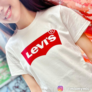 Levis 女款 重磅短袖T恤 經典Logo 210GSM厚棉 白 A2806-0001
