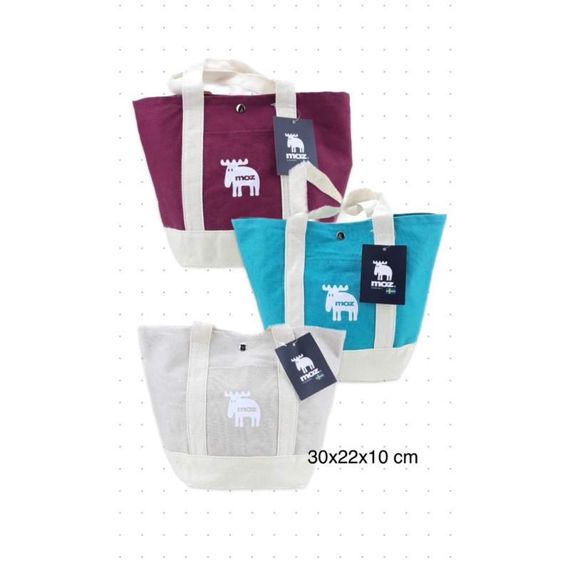 💕 《現貨》MOZ 瑞典 麋鹿 北歐風帆布 帆布袋 托特包 手提包 (3色可選) 北歐風帆布袋