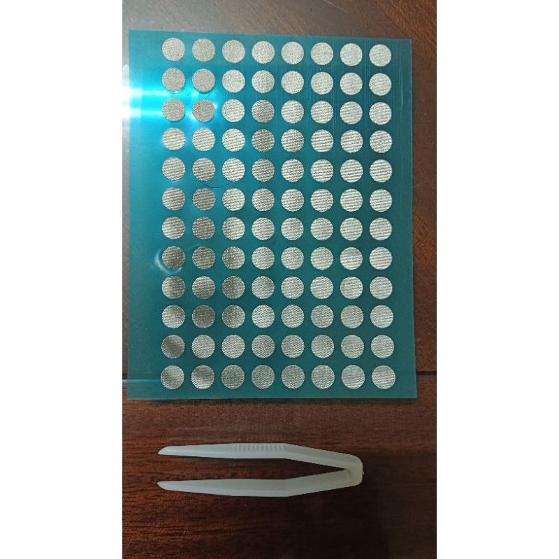 導電膠帶 導電布 圓形免剪 遙控器 按鍵修復 DIY (一張96個)(送一個塑膠夾)