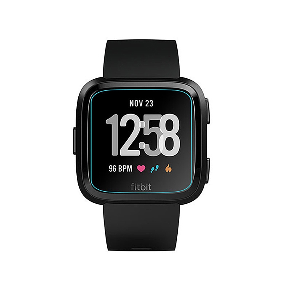 現貨 兩片裝 Qii Fitbit Versa 玻璃貼 鋼化玻璃貼 自動吸附 2.5D弧邊 手錶保護貼
