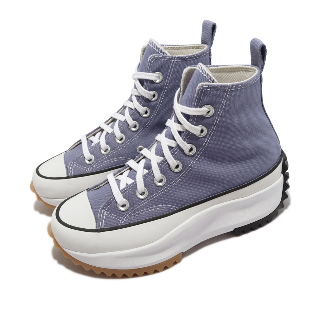 Converse 帆布鞋 Run Star Hike HI 男女鞋 芋頭紫 厚底 增高 鋸齒鞋 情侶鞋 A03702C