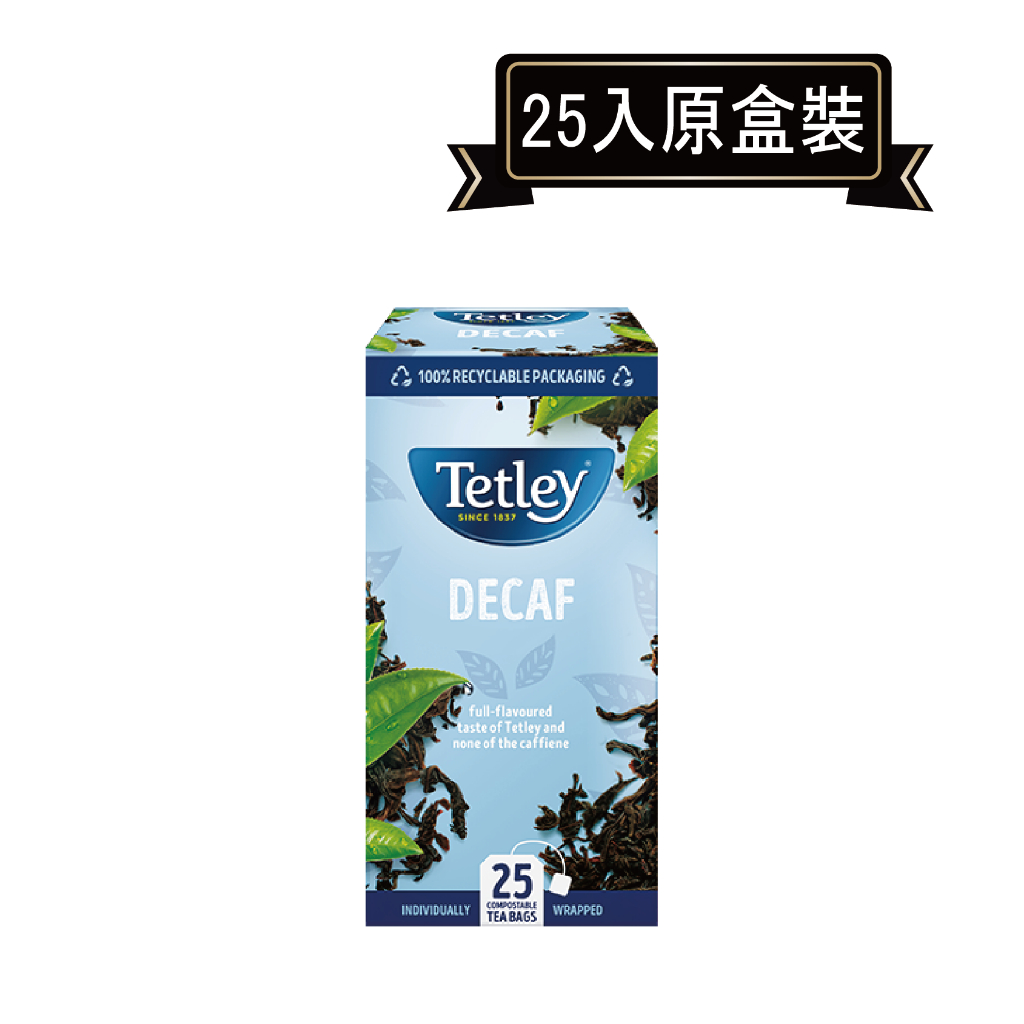 英國泰特利Tetley低咖啡因紅茶 2g*25包(原廠盒裝)．好市多COSTCO熱銷【里德Coffee】