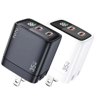 TOTU 拓途 雙孔 Type-C/PD/GaN氮化鎵充電器充電頭快充頭閃充頭 數顯 35W 閃速系列