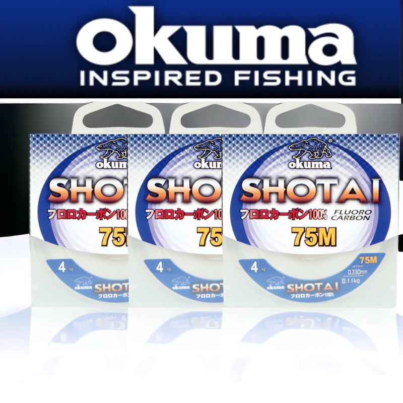 海天龍釣具 ~ 【OKUMA】SHOTAI 水態碳纖子線 75M ~ 前導線 子線 碳纖線 水態75m 碳纖線