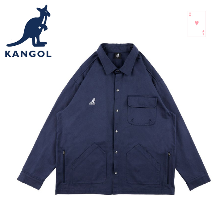 【紅心包包館】KANGOL 英國袋鼠 秋冬 工裝 外套 63551472 深藍