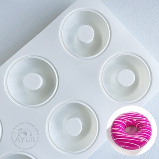 【AYUR】6連模 甜甜圈 食品級矽膠模具/冰塊模/手工皂模/蠟燭模/立體模/法式慕斯模/巧克力模