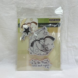 『牧莎記事』草皮印章 橡皮印章 PENNY BLACK lulu on the moon-美國進口-PB-40-221