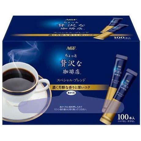*貪吃熊* 日本 AGF BLACK 贅澤咖啡 咖啡 沖泡咖啡 黑咖啡 100入 AGF咖啡 贅澤珈琲店 咖啡粉 豪華