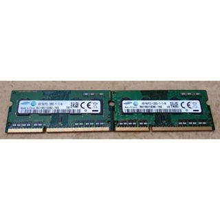 三星Samsung DDR3 4GB兩條雙面筆記型電腦記憶體