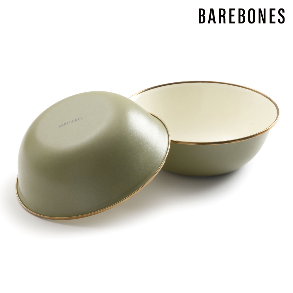 【兩入一組】Barebones CKW-1025 雙色琺瑯碗組 Enamel Bowl (6") / 黃褐綠