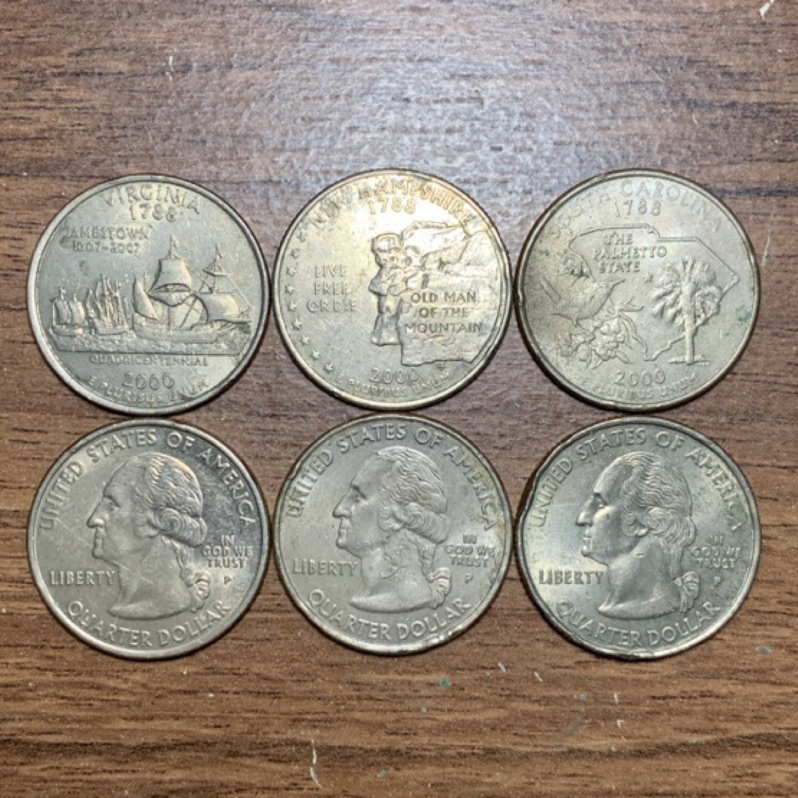 美國🇺🇸 2000 州幣 紀念幣 1/4 quarter