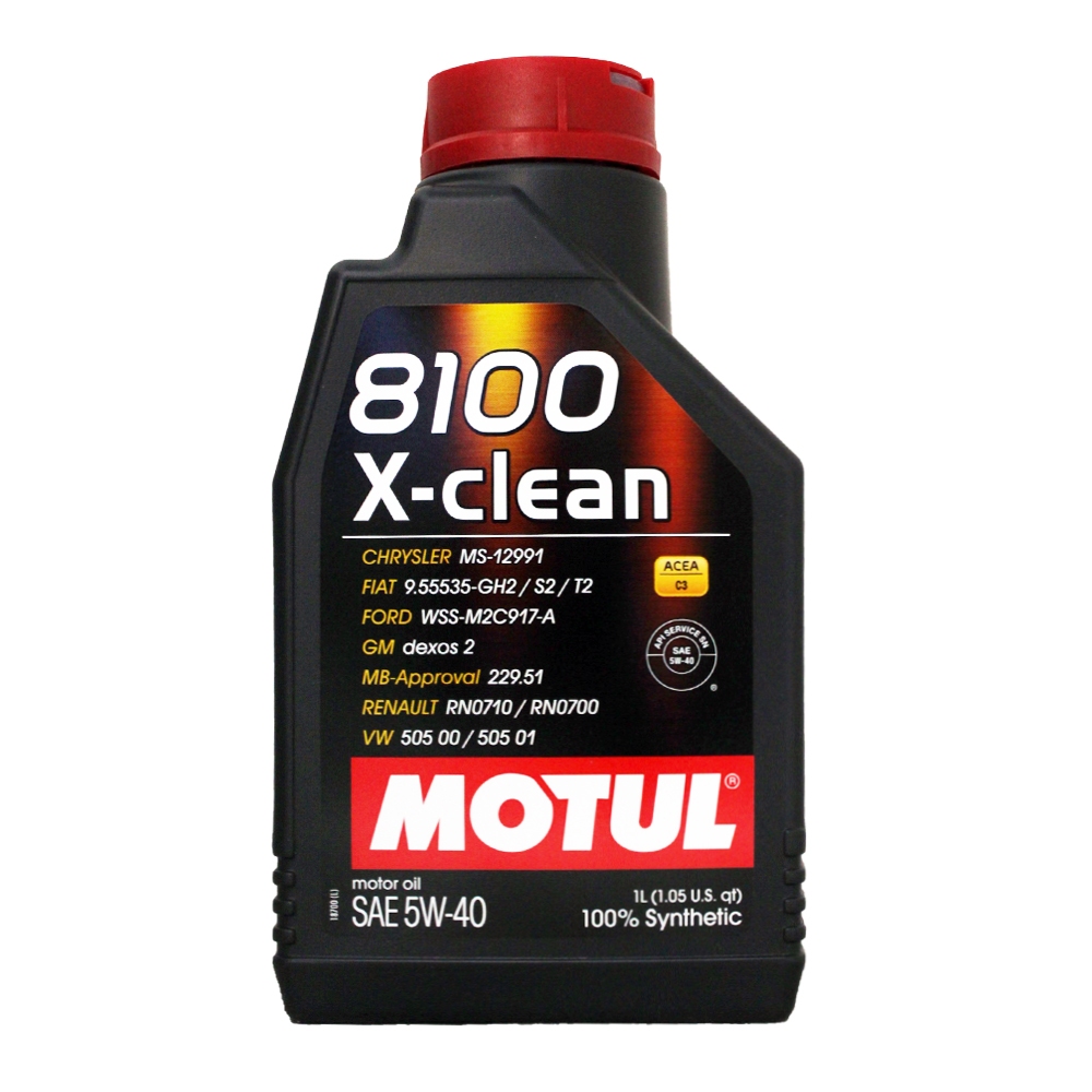 【易油網】MOTUL 8100 X-CLEAN 5W40 全合成機油