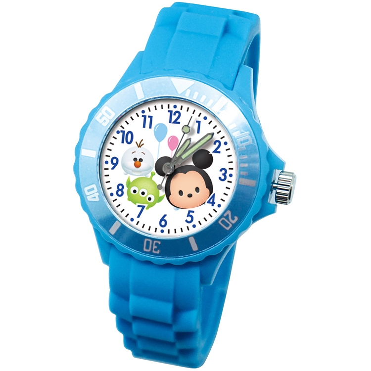【迪士尼系列】繽紛兒童錶_TSUMTSUM米奇好友 正版授權 兒童手錶 學習時間 轉圈趣味手錶