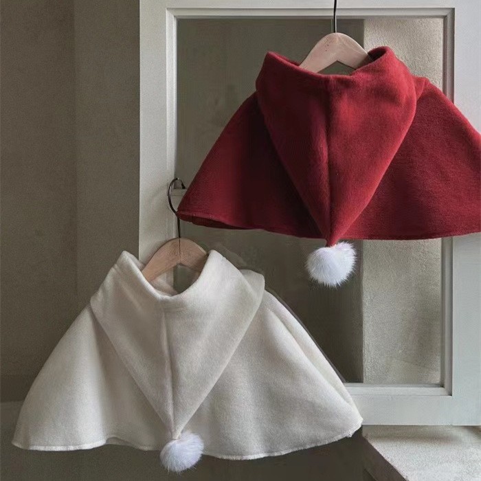 預購🎄聖誕節🎄韓版ins風聖誕新年款斗篷連帽披風披肩外套 聖誕裝 斗篷 寶寶聖誕裝 造型 外套