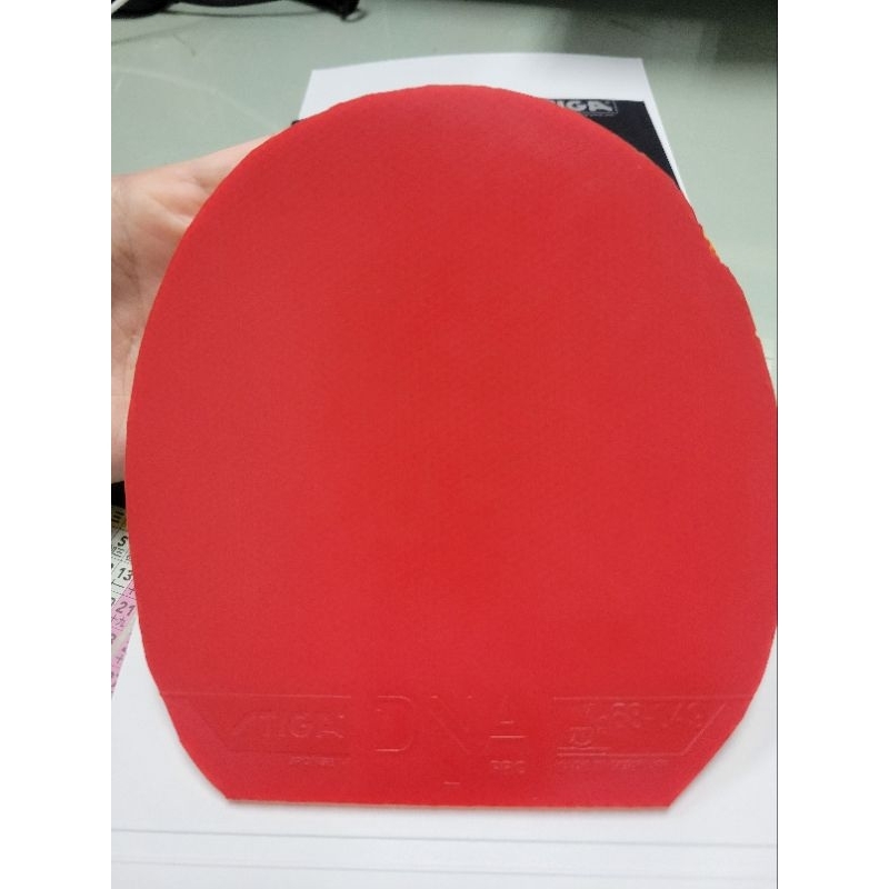 桌球stiga DNA pro M紅色膠皮，2.1特厚