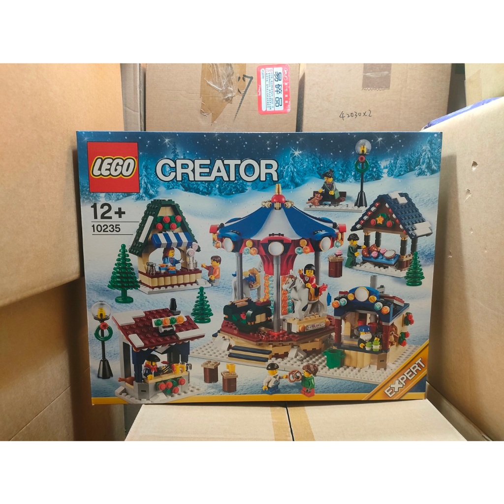 【玩樂高】LEGO 樂高 10235 冬季系列 Winter Village Market 冬季市場 旋轉木馬 全新盒損