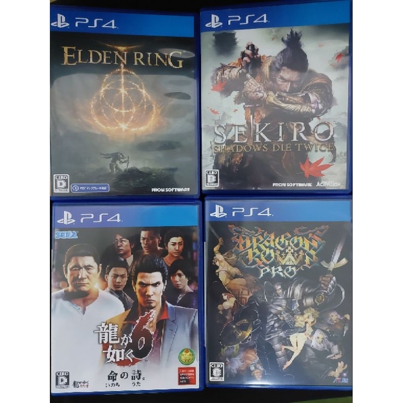 PS4 艾爾登法環 隻狼 人龍6 魔龍寶冠(日版）4片合售