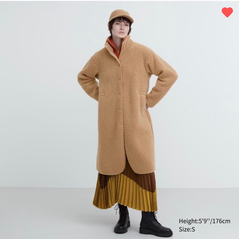 [全新] UNIQLO :C 毛絨刷毛立領大衣XL