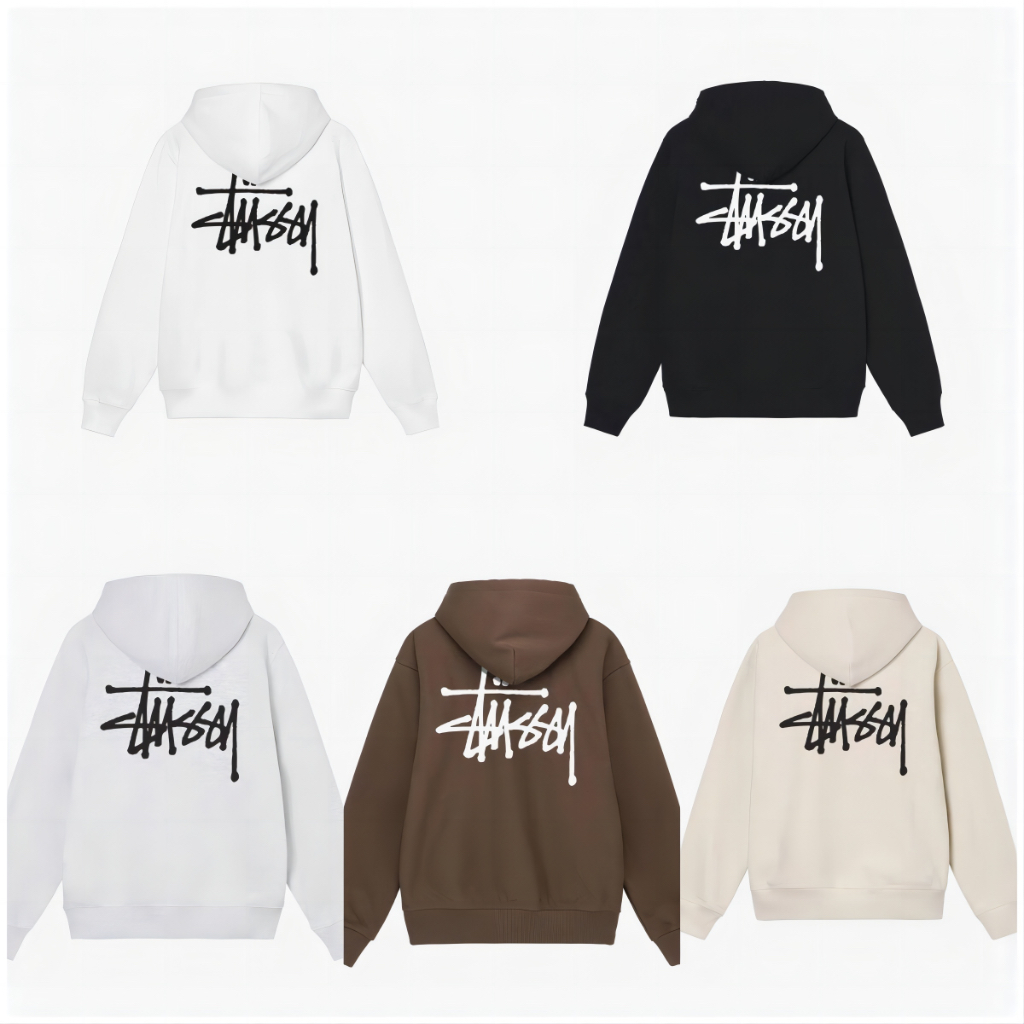 STUSSY BASIC LOGO HOODIE 基本款  背後大logo 帽t 連帽 長袖 情侶款 男女