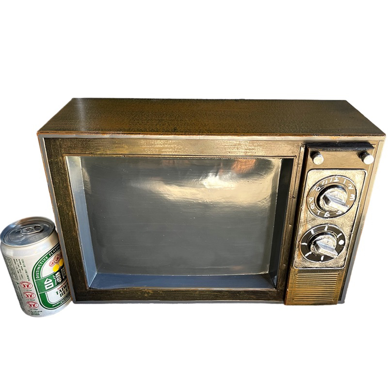 【台灣現貨】美式復古工業風鐵質大型假電視機擺件裝飾擺飾品
