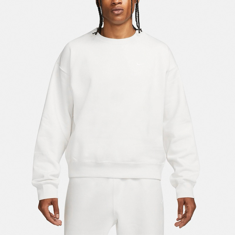 Nike Lab Fleece Crew Sweatshirts 男款 白色 運動 休閒 長袖