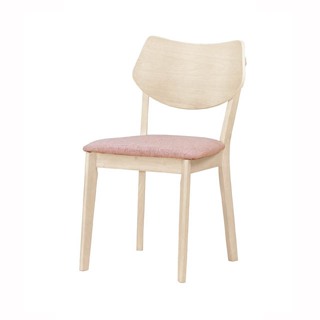 北歐風 貓耳餐椅 實木椅腳 粉紅布坐墊 布餐椅 CHR039