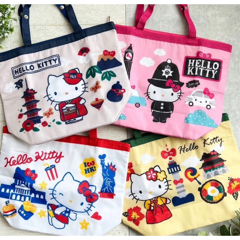 7-11限量 Hello Kitty玩遊世界18L 摺疊大保冷袋 保溫袋 環保袋 美國 英國 日本 韓國 收納