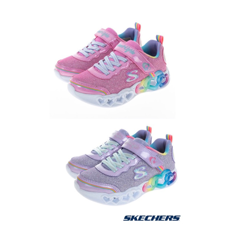 SKECHERS 女童系列電燈運動鞋