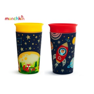 美國 munchkin 360度繽紛夜光防漏杯266ml