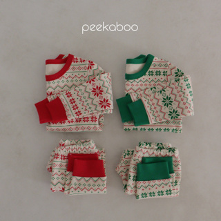 peekaboo 聖誕厚棉兒童套裝 ｜寶寶套裝 嬰兒 男童套裝 女童套裝 兒童睡衣 女韓國童裝 兒童套裝 韓國童裝