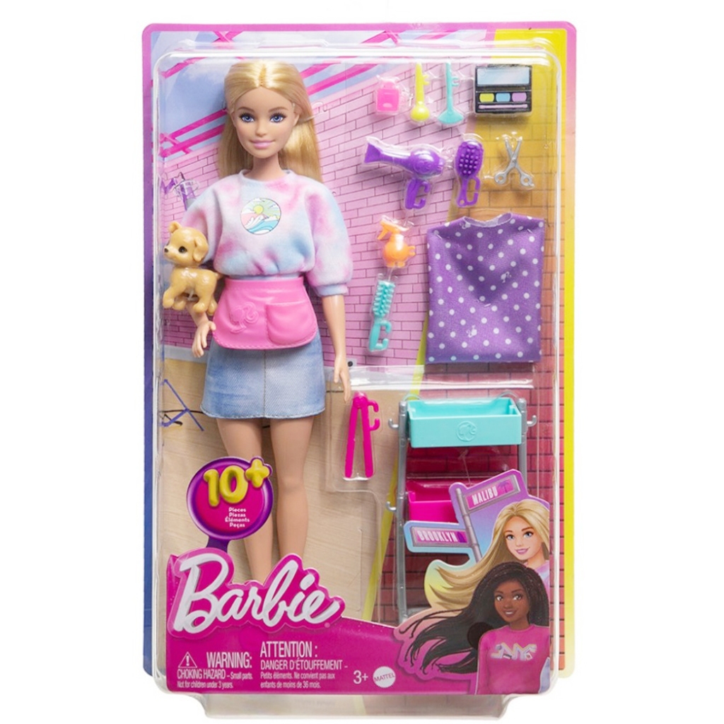 【亞蜜玩具雜貨】正版代理 Barbie 芭比職業體驗系列 髮型師組合 14342 芭比娃娃 洋娃娃 理髮師芭比 芭比配件