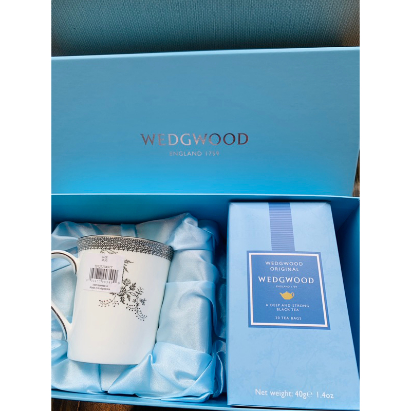 英國WEDGWOOD陶瓷杯及英式紅茶包禮盒