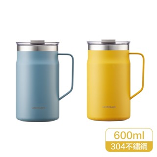 【樂扣樂扣】都會馬克咖啡杯 600ml(丹寧藍/光譜黃)