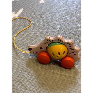 二手-幼兒玩具-ikea刺蝟手拉車玩具