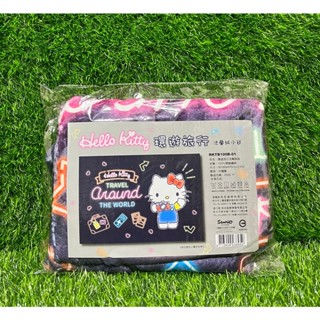 【捌貳壹】 Hello Kitty 三麗鷗 法蘭絨毯 被子 棉被 毯子 毛毯 環遊旅行 100*70cm **