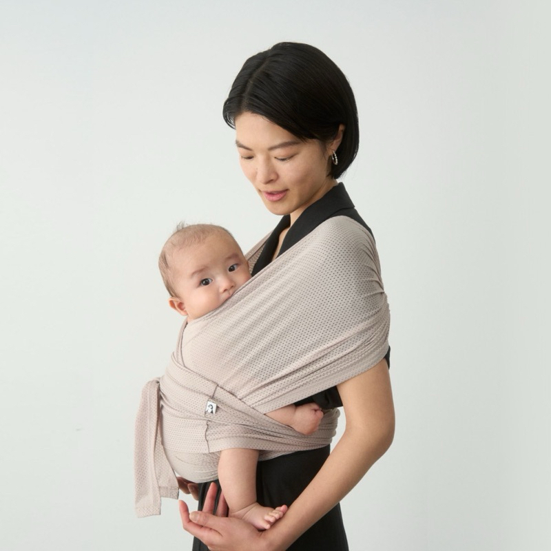 二手極新 韓國Konny 可調節夏季款嬰兒背帶 （含頭部支撐墊 ）