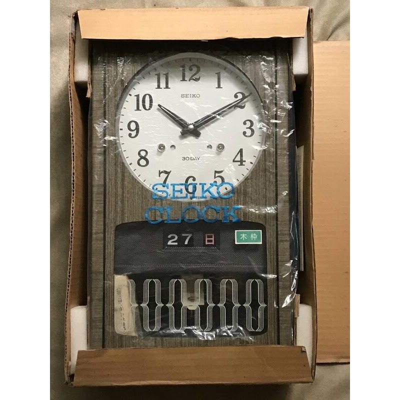 未使用新品 全新機蕊 沒有磨損 經久耐用可傳家 日本精工SEIKO 30日捲發條鐘 古董鐘 機械鐘 擺鐘 掛鐘