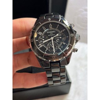 🎉保證正品🎉 Chanel 香奈兒 三環 黑色 41mm 計時碼錶 機械錶