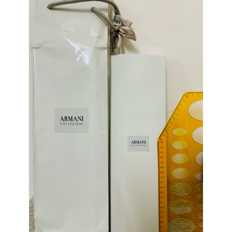 37公分 Armani領帶 紙盒 紙袋 百貨公司 專櫃正品 送禮 燙金 禮物袋 提袋 購物袋 手提袋