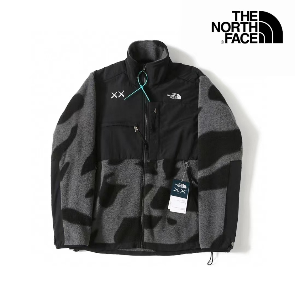 The North Face XX KAWS 北臉 抓絨拉鏈外套 絨毛 保暖 潮流 聯名限定 黑色 白色 可做內膽