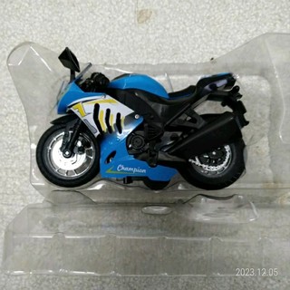 (現貨收藏品出清)(免運費)藍色川崎合金摩托車