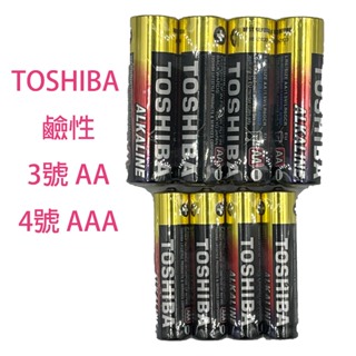 東芝 TOSHIBA ALKALINE BATTERY 鹼性電池 3號 AA 4入；4號 AAA 4入 膜裝 血氧機用