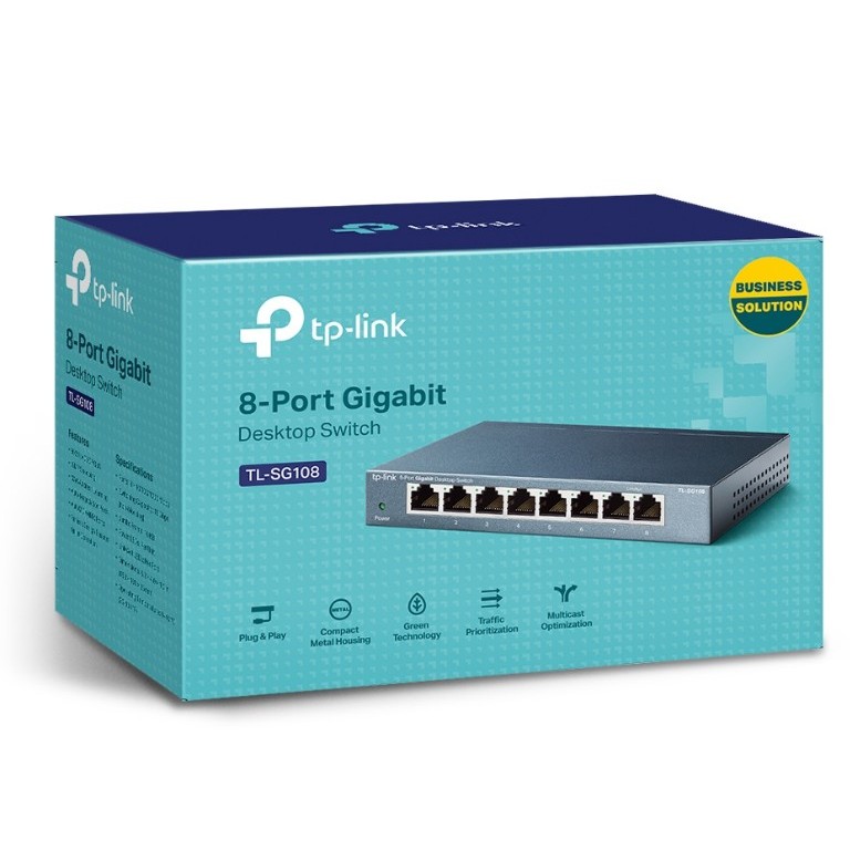 TP-Link TL-SG108 8埠10/100/1000Mbps 鐵殼 網路交換器 Gigabit 交換器