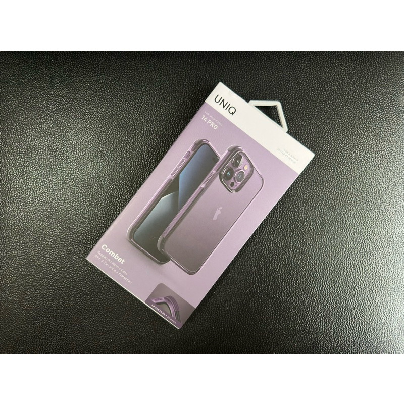 UNIQ iPhone 14 Pro雙料軍規防摔殼 透紫