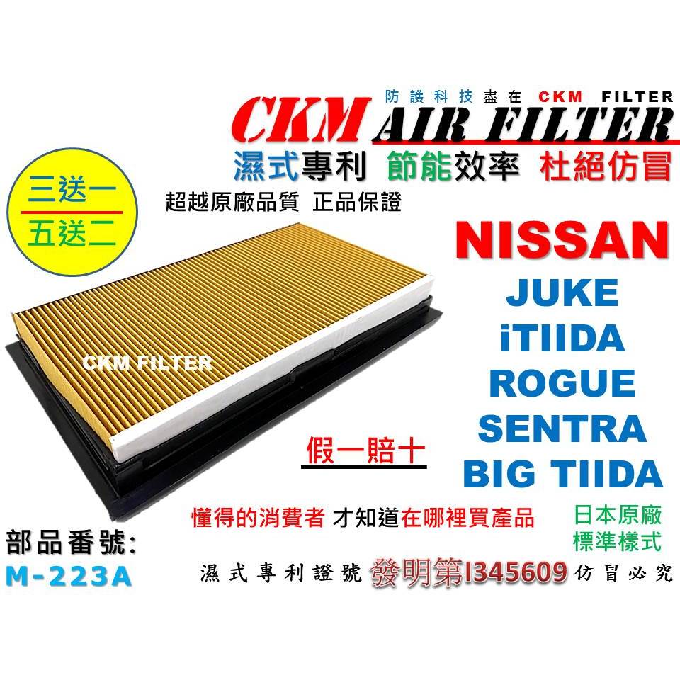 【CKM】日產 NISSAN BIG TIIDA iTIIDA SENTRA JUKE ROGUE 引擎濾網 空氣濾網