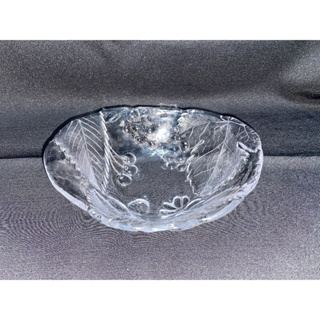 [全新] 透明花紋水果盤/蔬菜盤/玻璃盤
