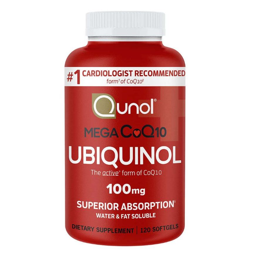 🛍現貨*Qunol Mega Ubiquinol 還原型，水溶性與脂溶性的專利 CoQ10輔酶，100mg，120粒