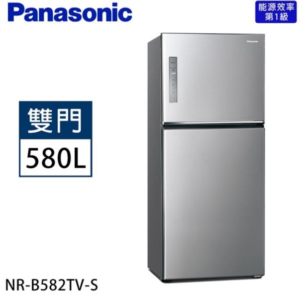 Panasonic 國際牌580公升雙門變頻冰箱 NR-B582TV-S(晶漾銀) 一級節能